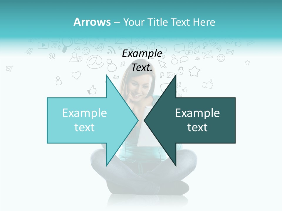 Digital Social Media Woman PowerPoint Template