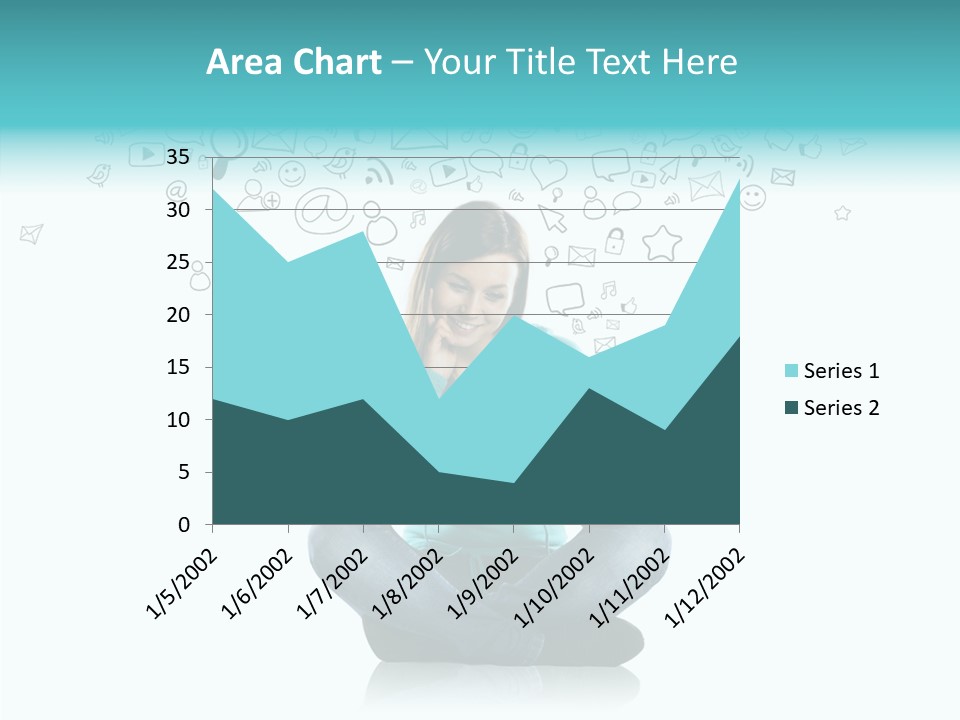 Digital Social Media Woman PowerPoint Template
