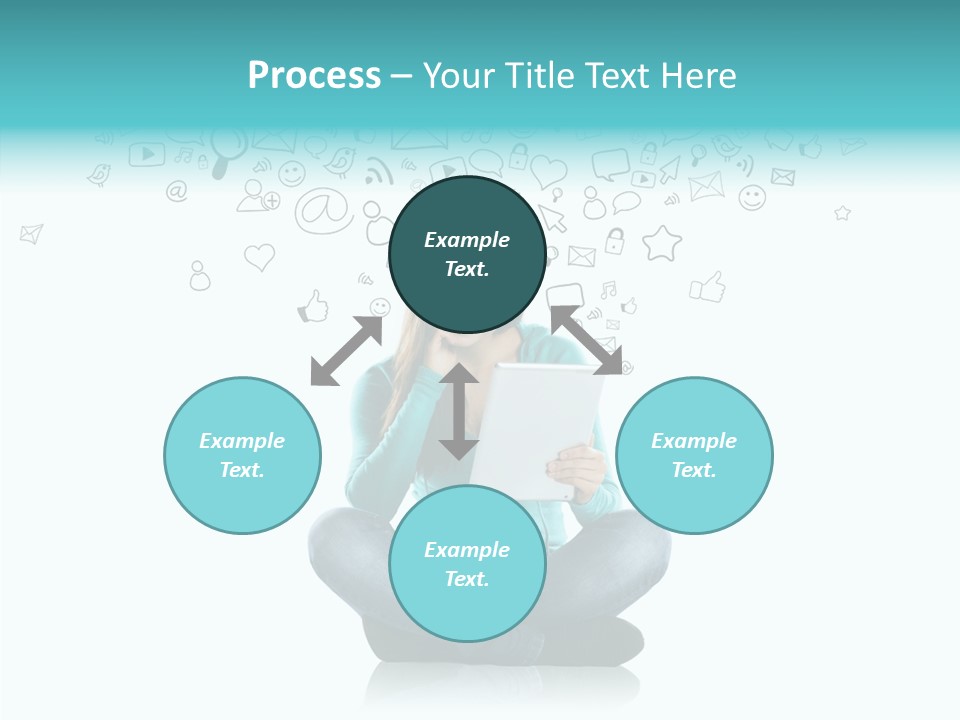 Digital Social Media Woman PowerPoint Template