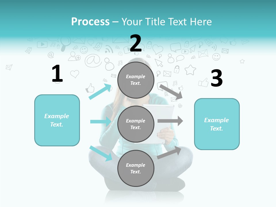 Digital Social Media Woman PowerPoint Template