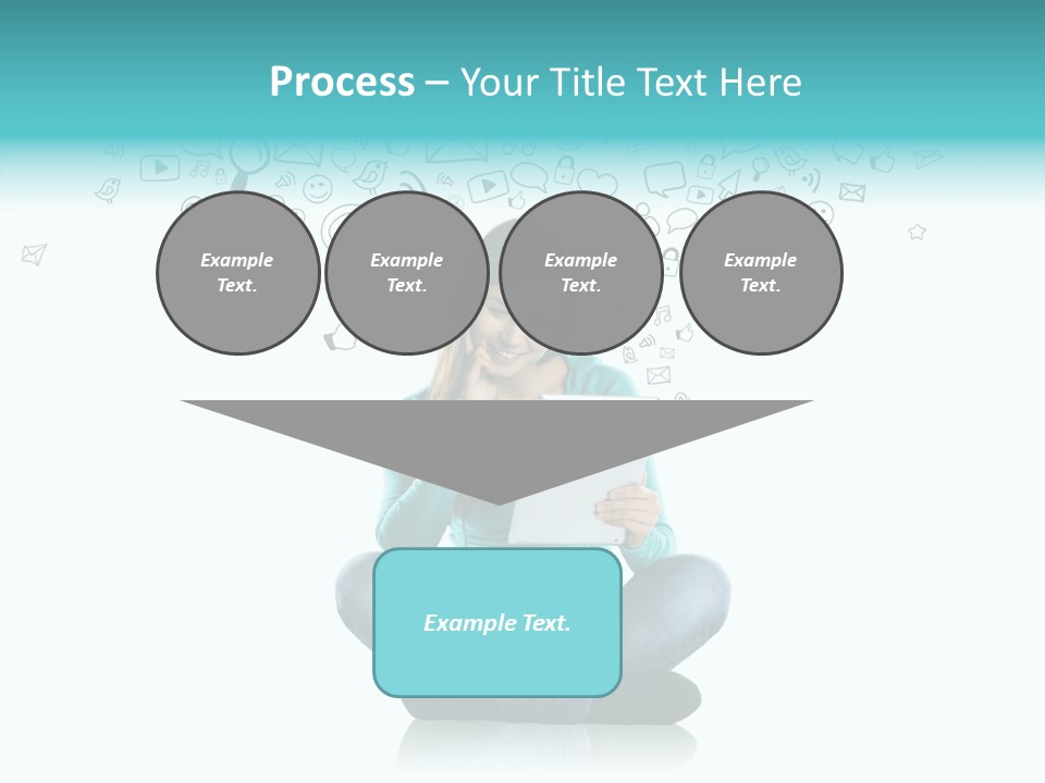 Digital Social Media Woman PowerPoint Template