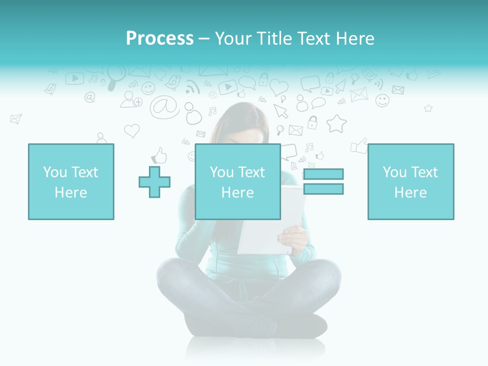 Digital Social Media Woman PowerPoint Template