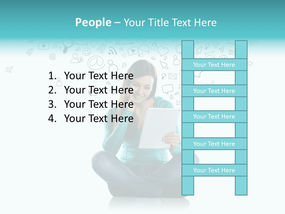 Digital Social Media Woman PowerPoint Template