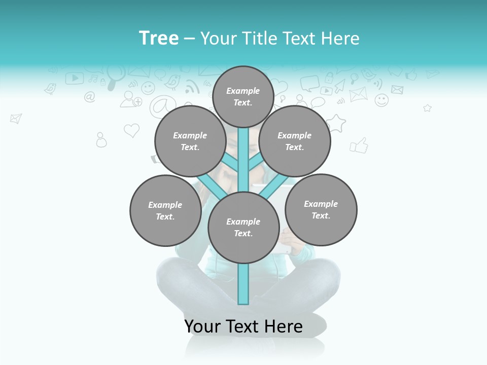 Digital Social Media Woman PowerPoint Template