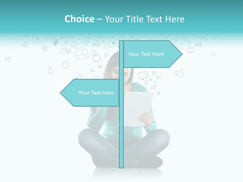 Digital Social Media Woman PowerPoint Template