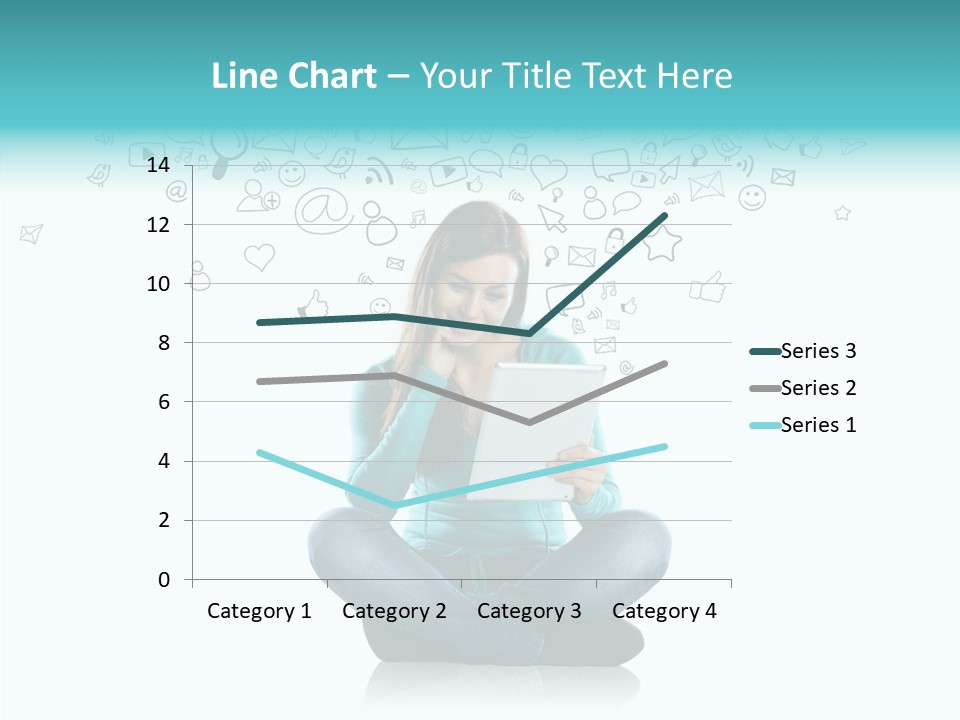 Digital Social Media Woman PowerPoint Template