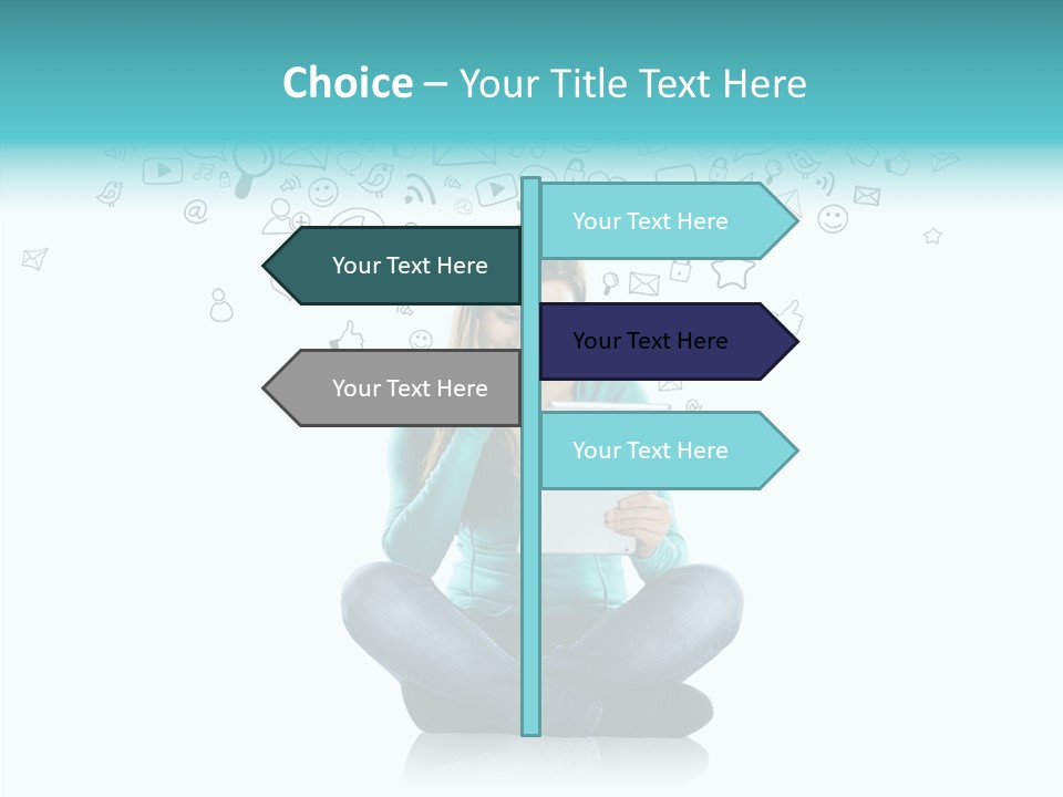 Digital Social Media Woman PowerPoint Template