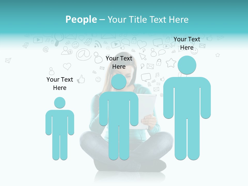 Digital Social Media Woman PowerPoint Template