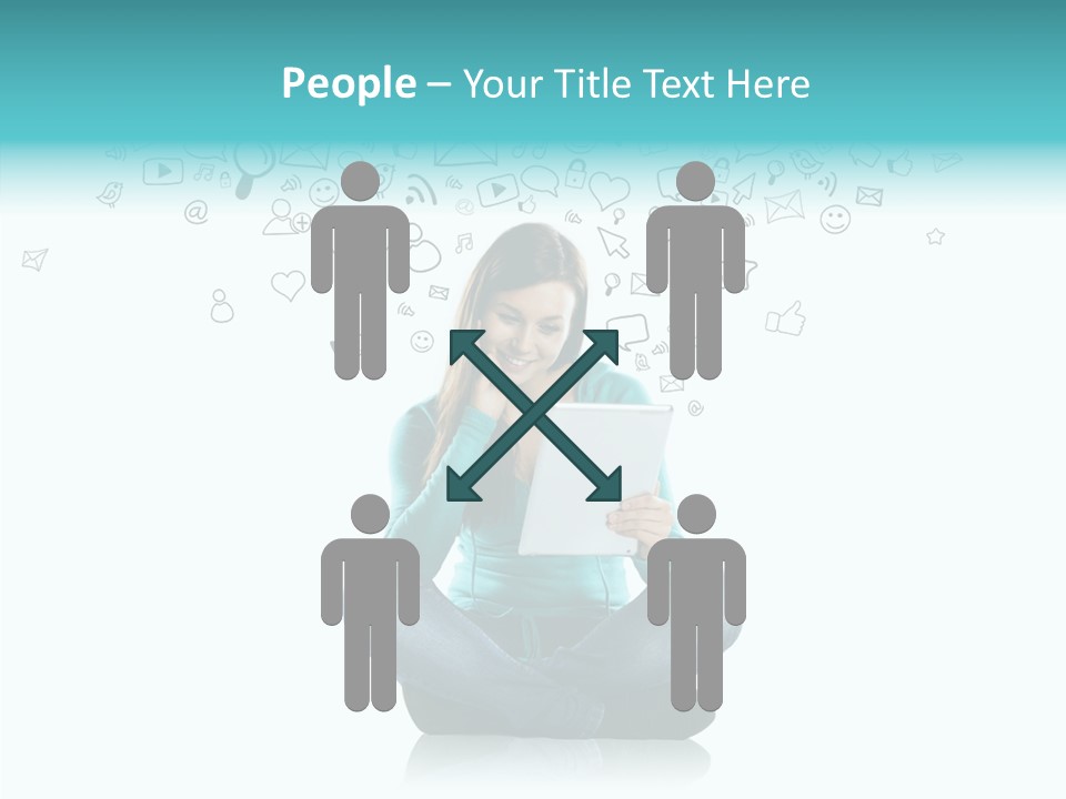 Digital Social Media Woman PowerPoint Template