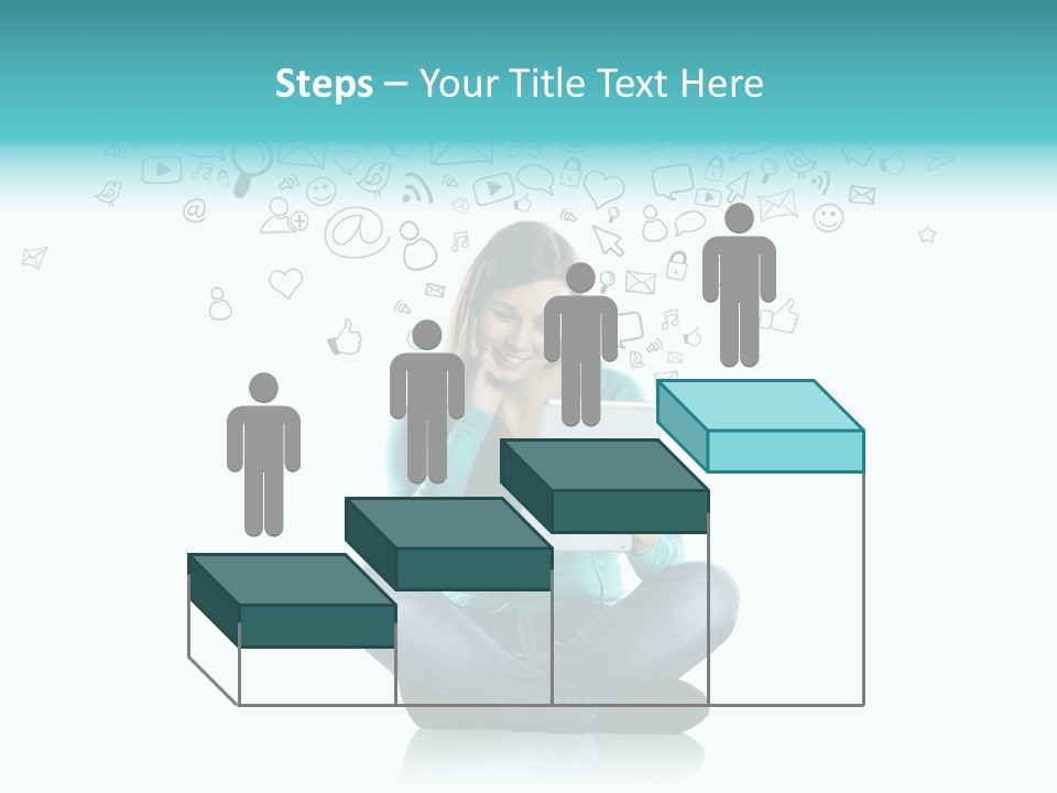 Digital Social Media Woman PowerPoint Template