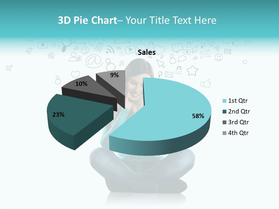 Digital Social Media Woman PowerPoint Template