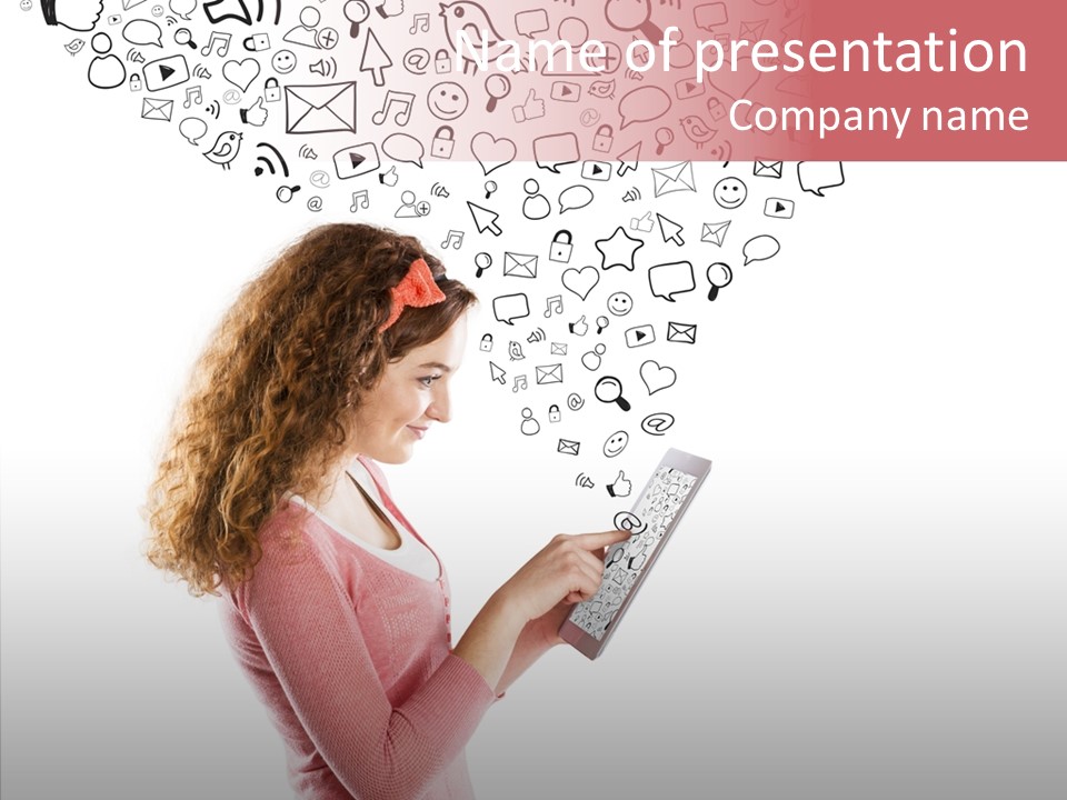 Connect Talk Woman PowerPoint Template