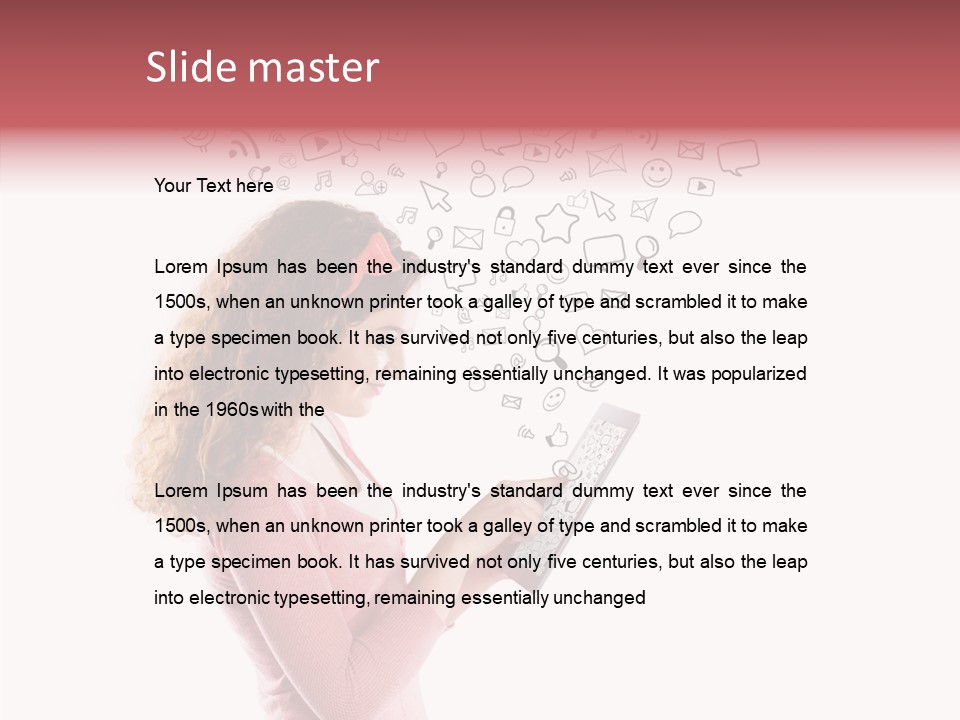 Connect Talk Woman PowerPoint Template