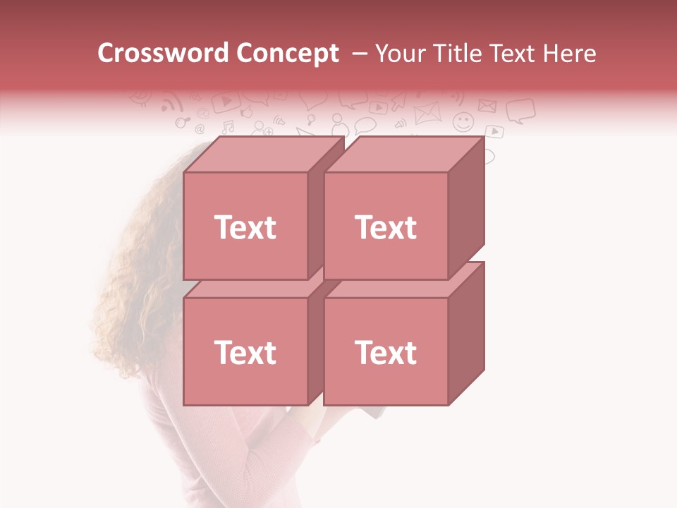 Connect Talk Woman PowerPoint Template