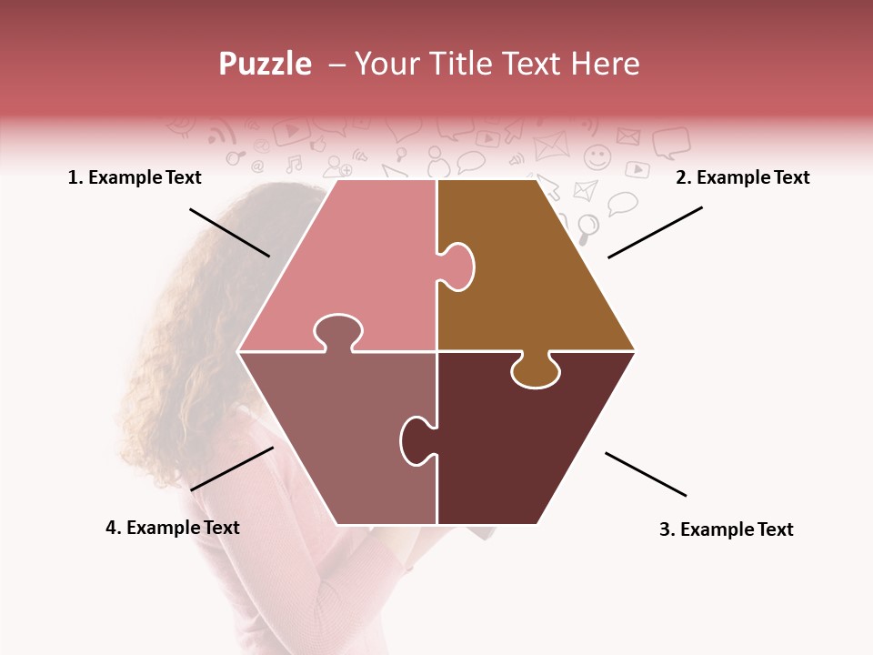 Connect Talk Woman PowerPoint Template