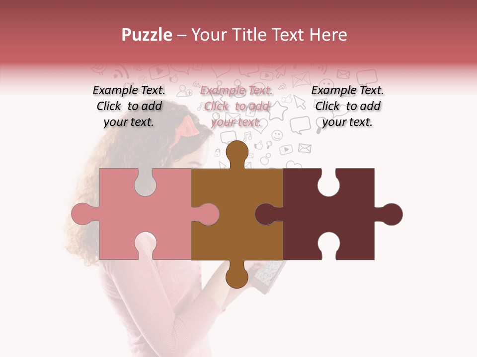 Connect Talk Woman PowerPoint Template