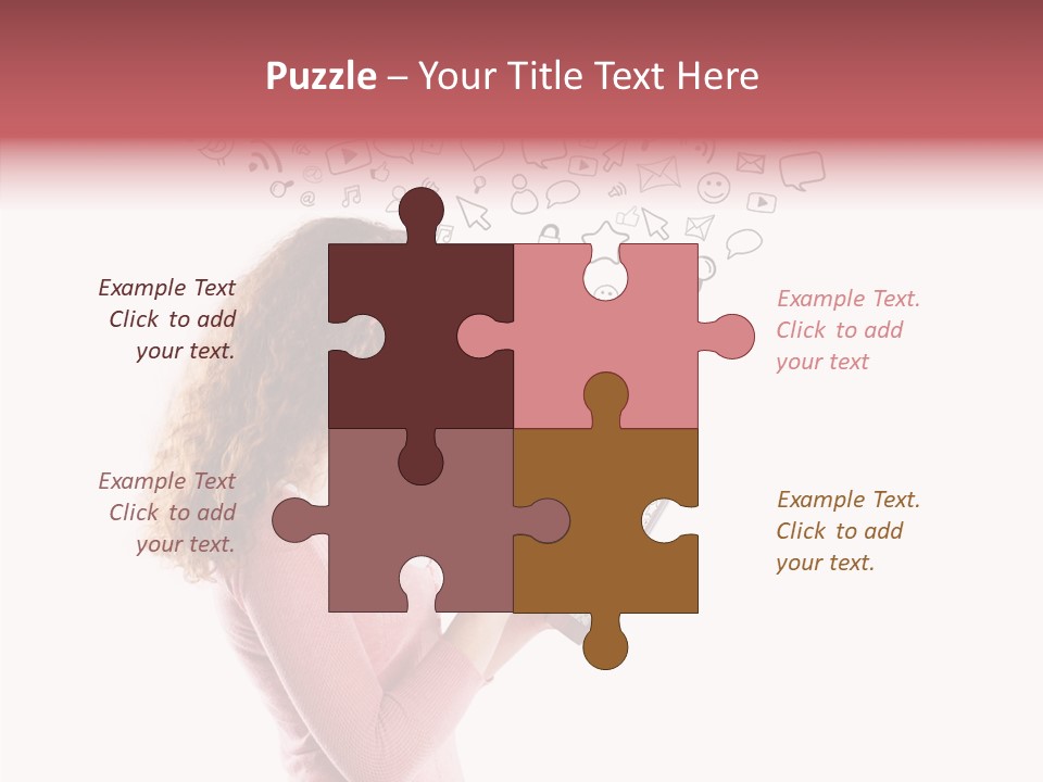 Connect Talk Woman PowerPoint Template