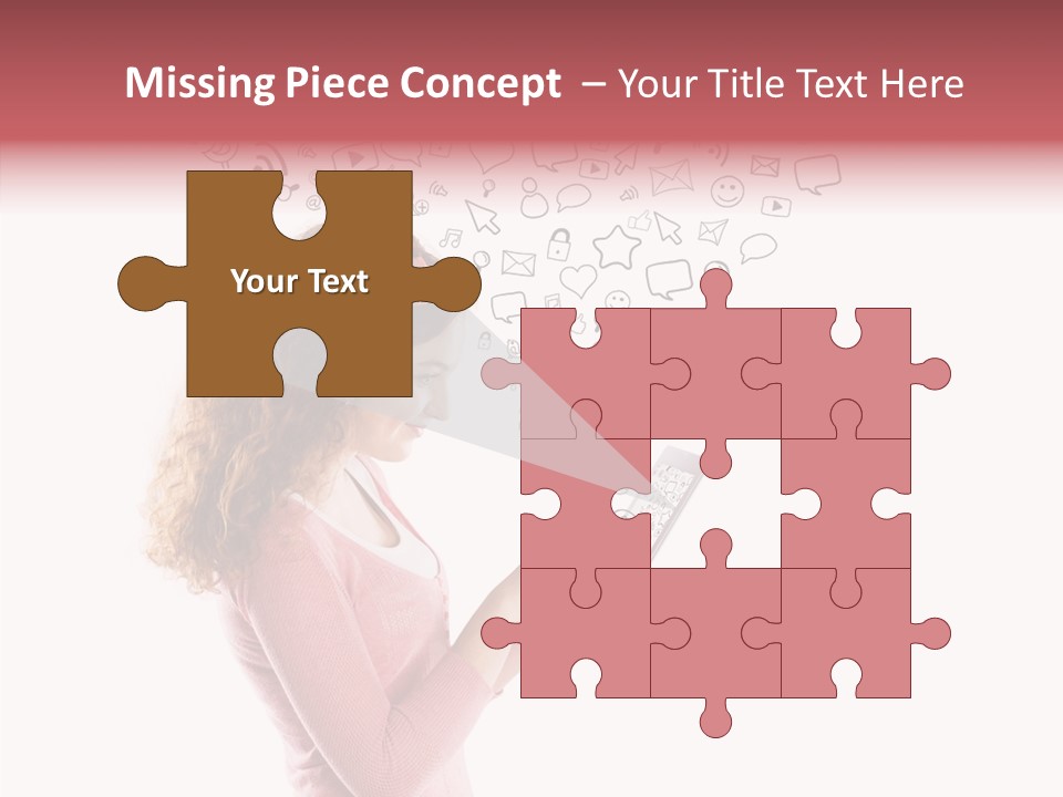 Connect Talk Woman PowerPoint Template