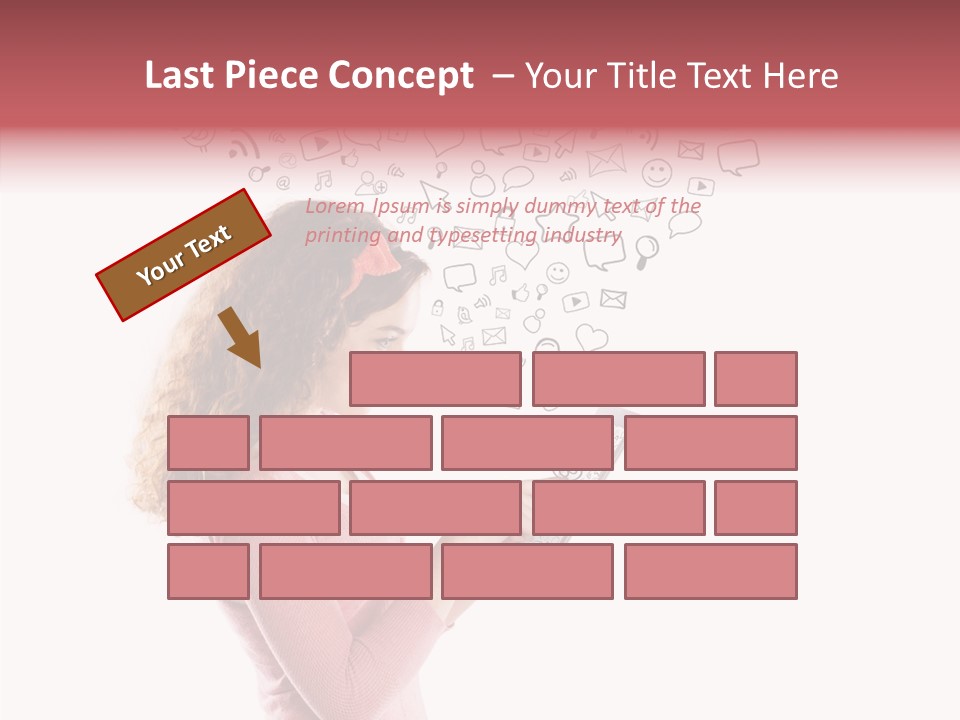 Connect Talk Woman PowerPoint Template
