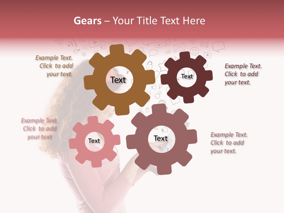 Connect Talk Woman PowerPoint Template
