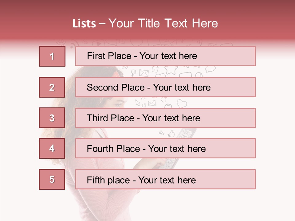 Connect Talk Woman PowerPoint Template