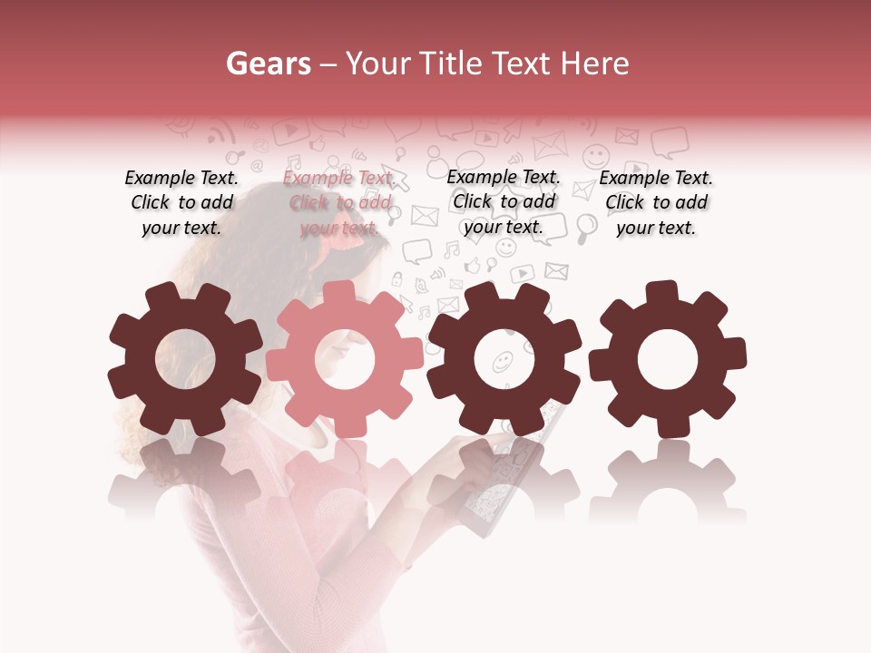 Connect Talk Woman PowerPoint Template