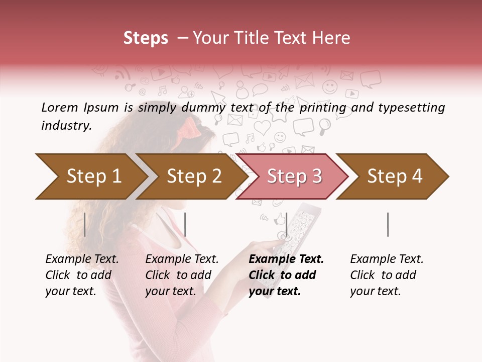 Connect Talk Woman PowerPoint Template