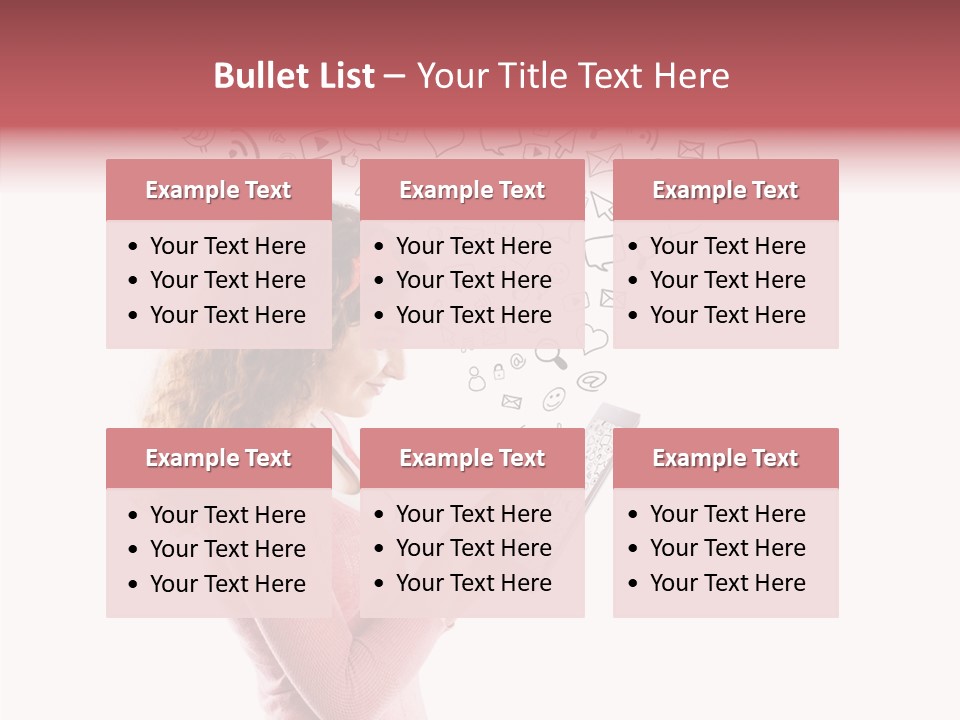 Connect Talk Woman PowerPoint Template