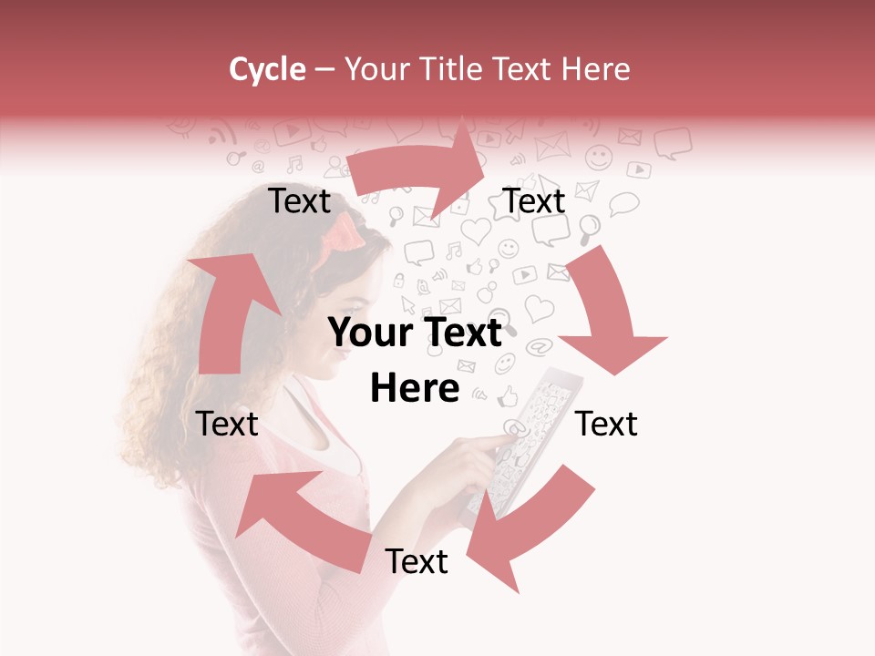 Connect Talk Woman PowerPoint Template