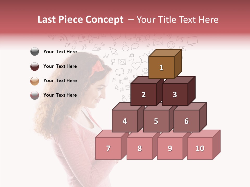 Connect Talk Woman PowerPoint Template