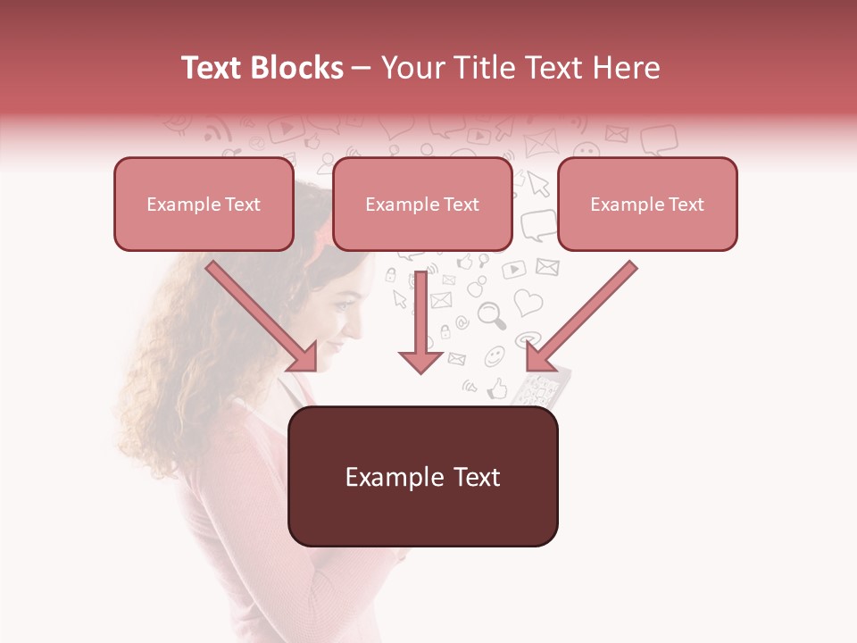 Connect Talk Woman PowerPoint Template