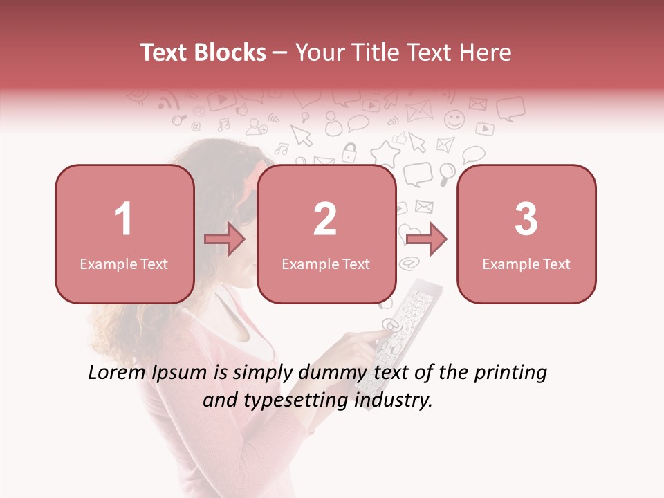 Connect Talk Woman PowerPoint Template