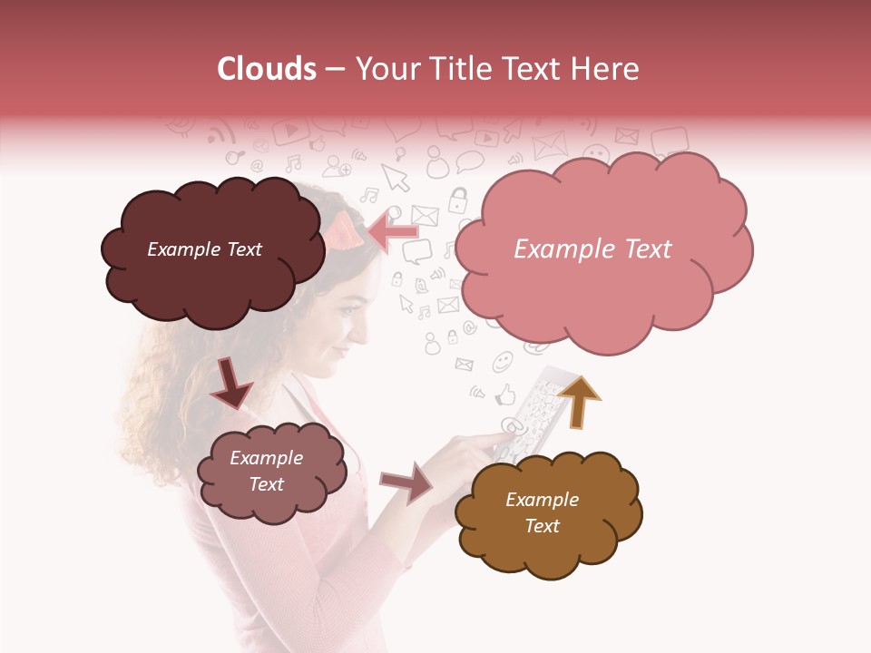 Connect Talk Woman PowerPoint Template