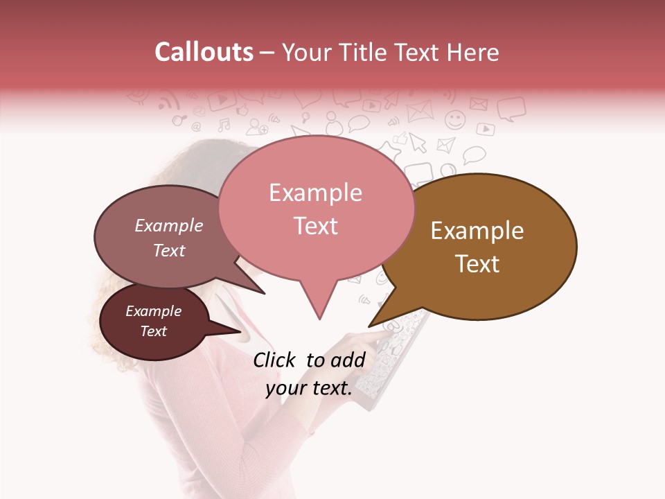 Connect Talk Woman PowerPoint Template