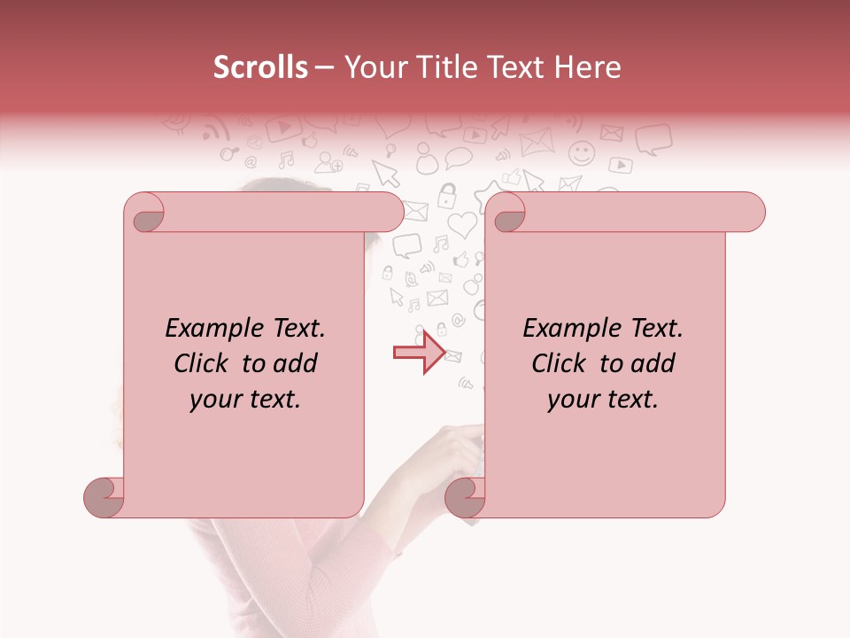 Connect Talk Woman PowerPoint Template