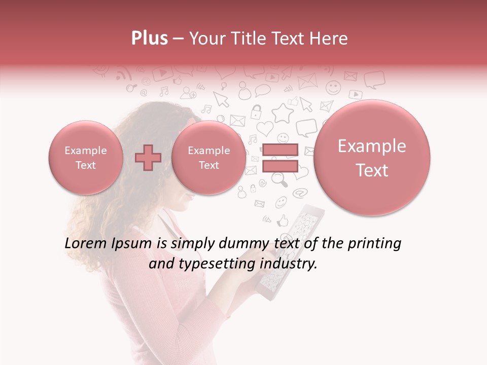 Connect Talk Woman PowerPoint Template