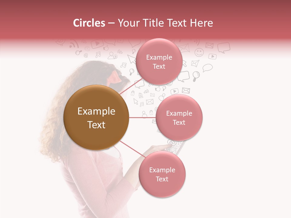 Connect Talk Woman PowerPoint Template