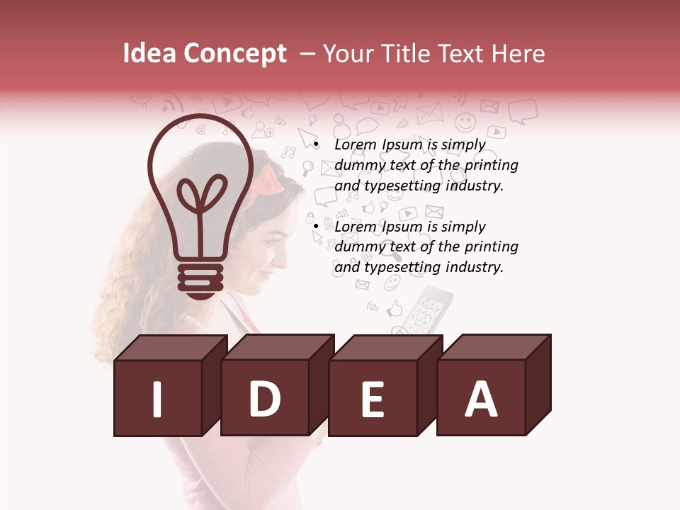 Connect Talk Woman PowerPoint Template