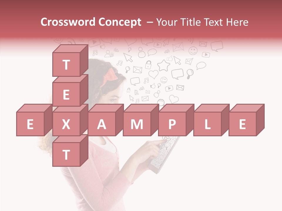 Connect Talk Woman PowerPoint Template