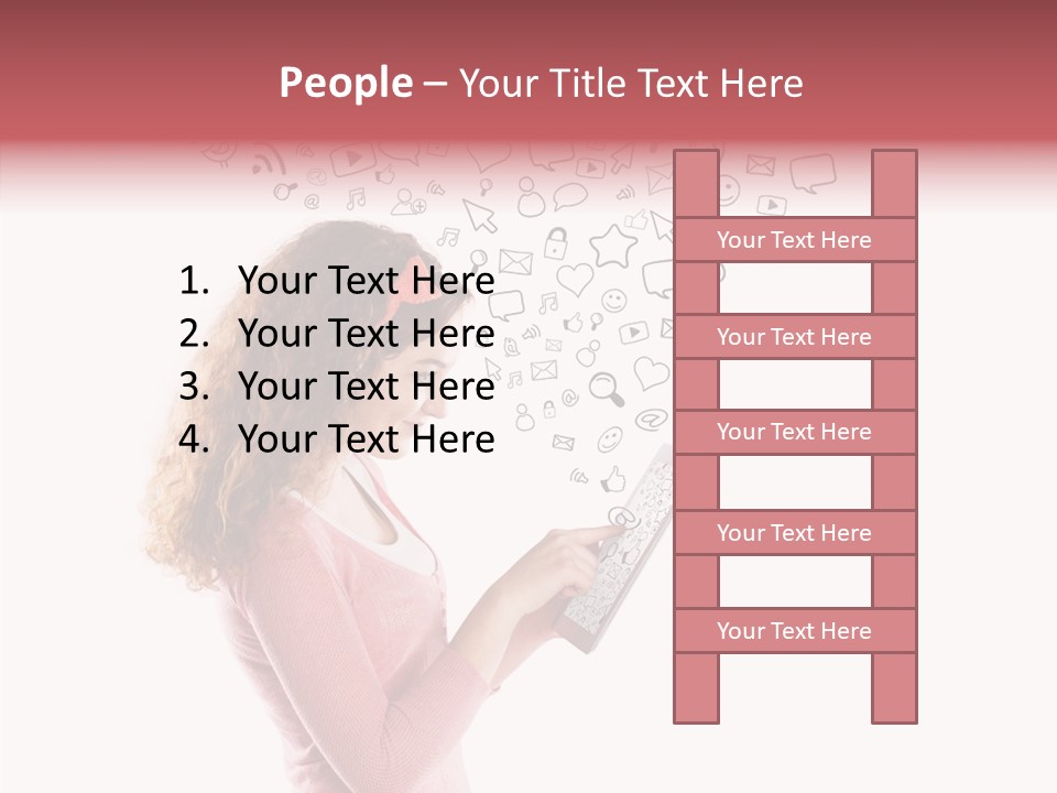 Connect Talk Woman PowerPoint Template
