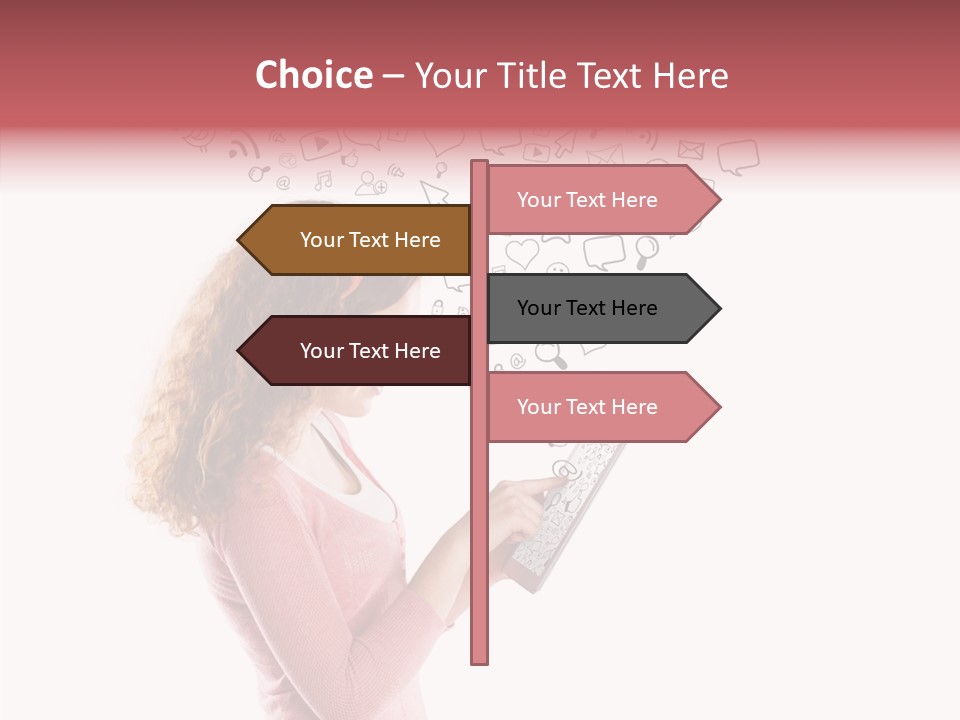 Connect Talk Woman PowerPoint Template