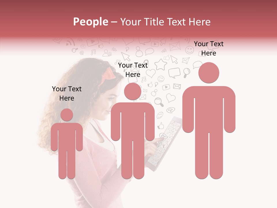 Connect Talk Woman PowerPoint Template