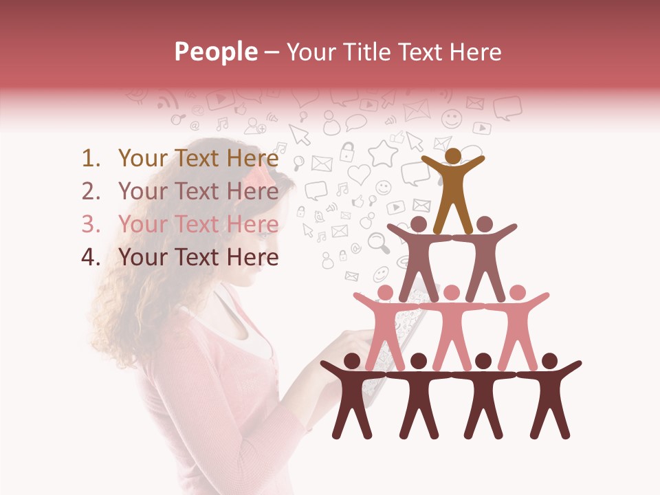 Connect Talk Woman PowerPoint Template