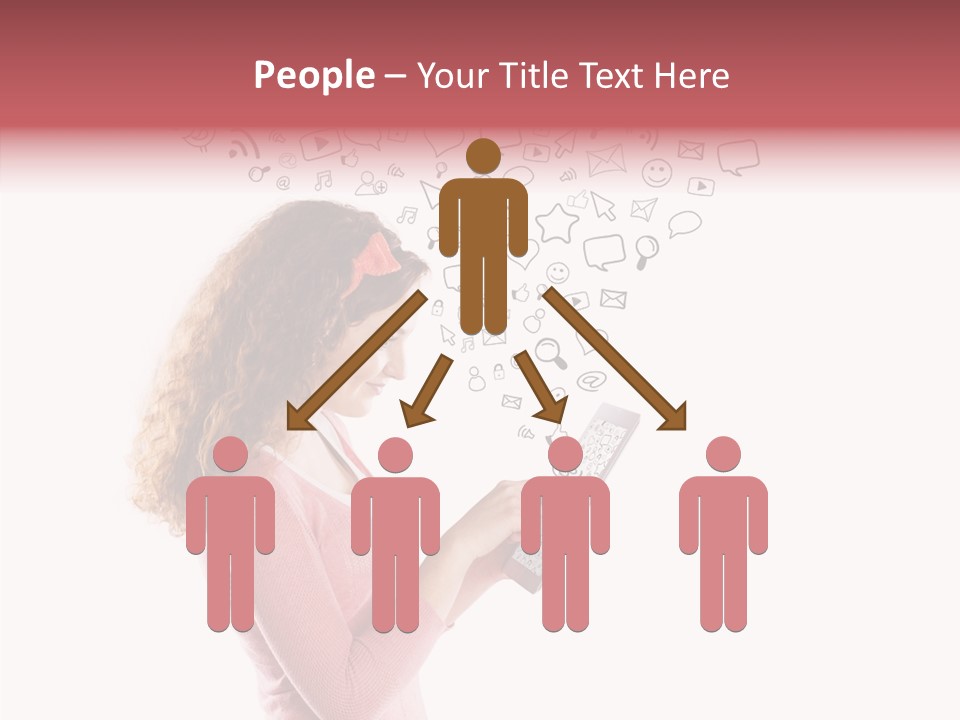 Connect Talk Woman PowerPoint Template