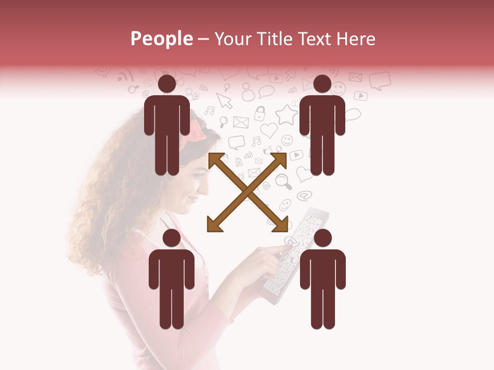 Connect Talk Woman PowerPoint Template