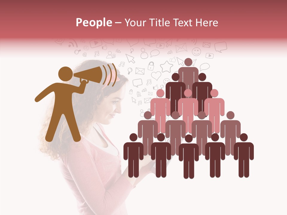 Connect Talk Woman PowerPoint Template