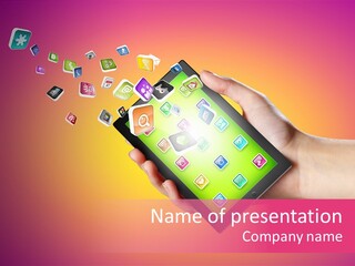 Screen Touch Male PowerPoint Template