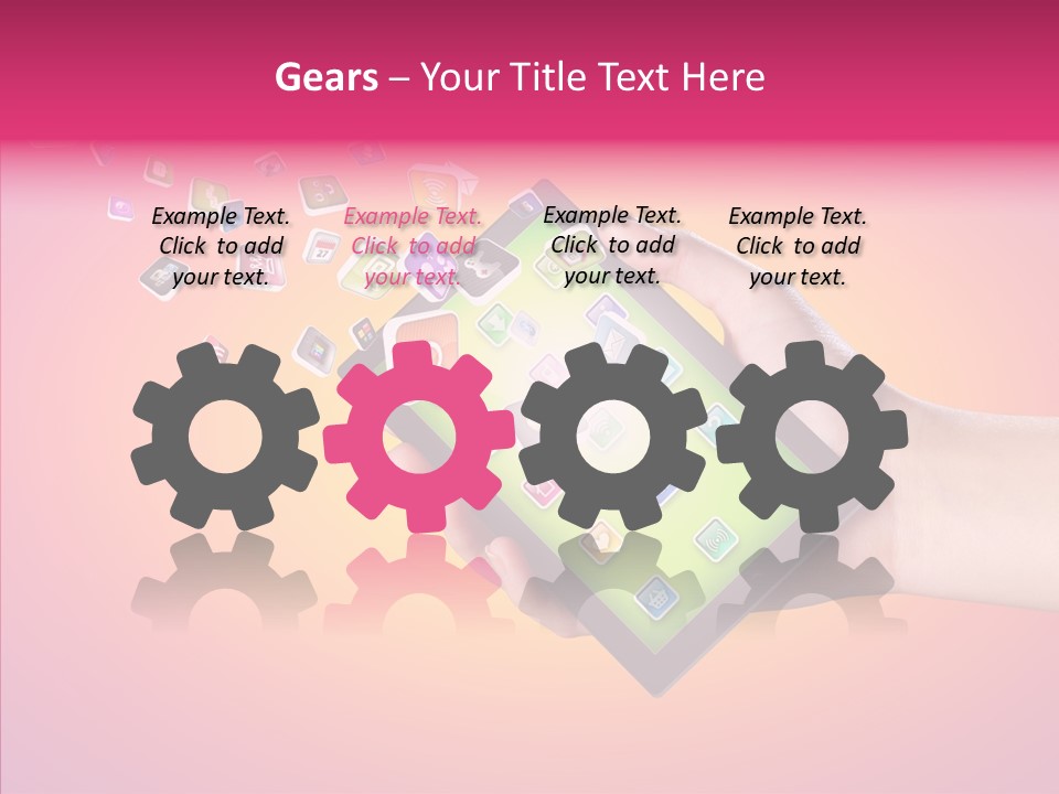 Screen Touch Male PowerPoint Template