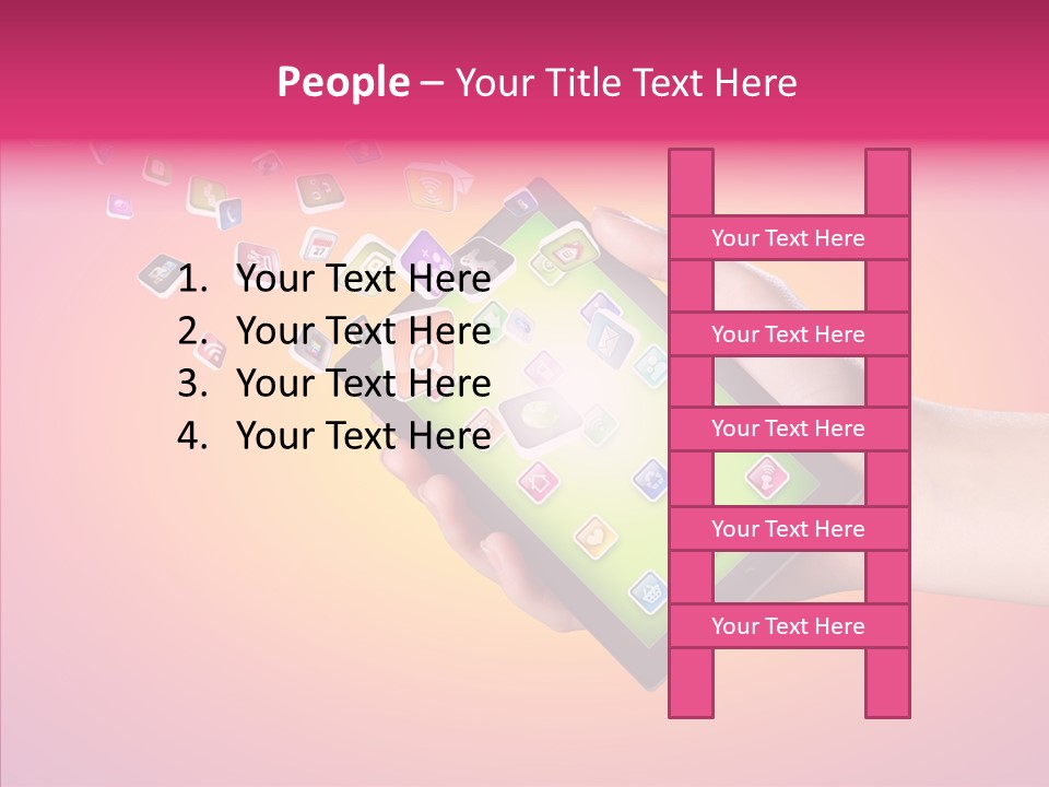 Screen Touch Male PowerPoint Template