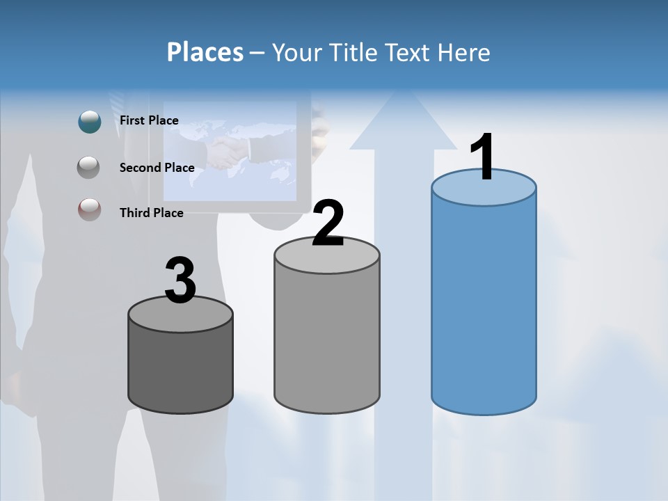 Laptop Computer Finger PowerPoint Template